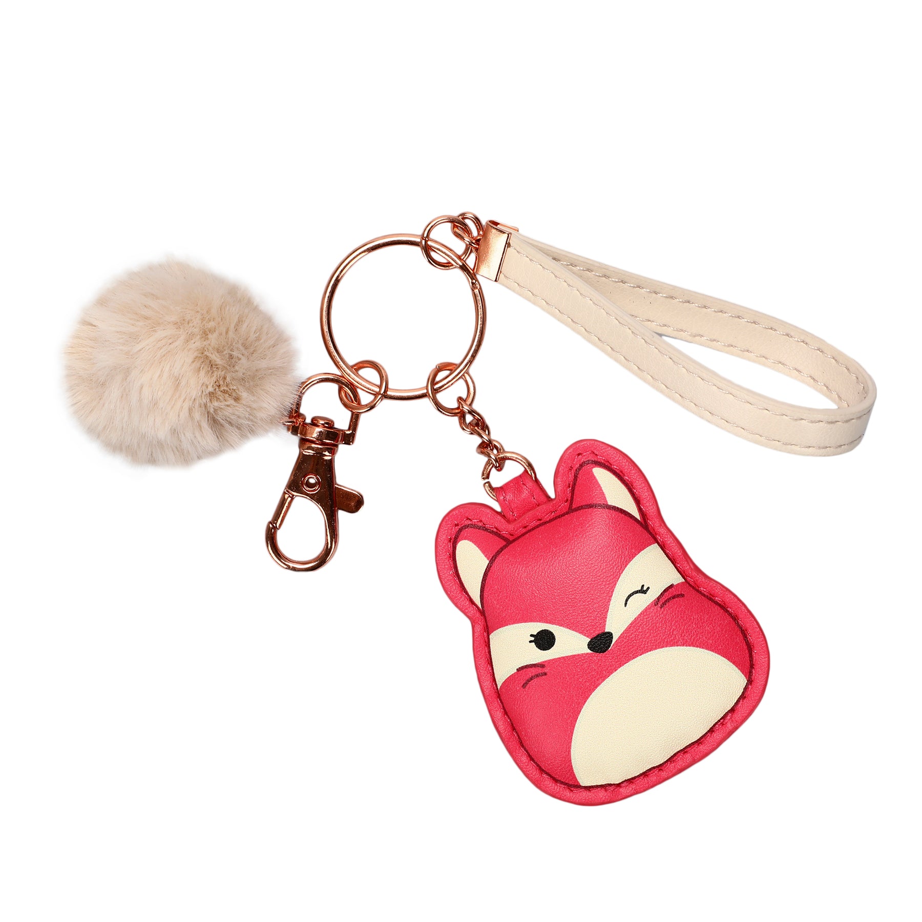 Squishmallows Fifi The Fox Multi Charm & Pom Keychain