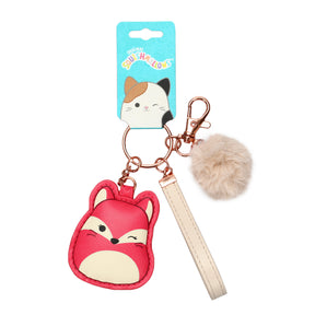 Squishmallows Fifi The Fox Multi Charm & Pom Keychain