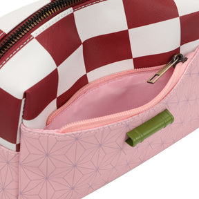 Demon Slayer Tanjiro Lanyard Check Strap Handbag With Earring Charm