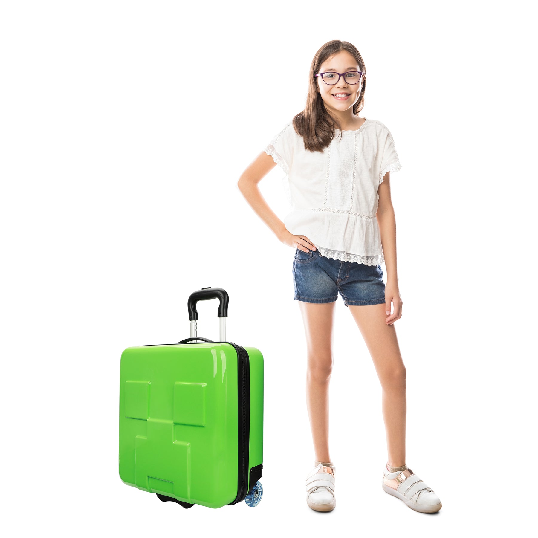 Minecraft Creeper 15" Molded Hardside Carry-On Luggage