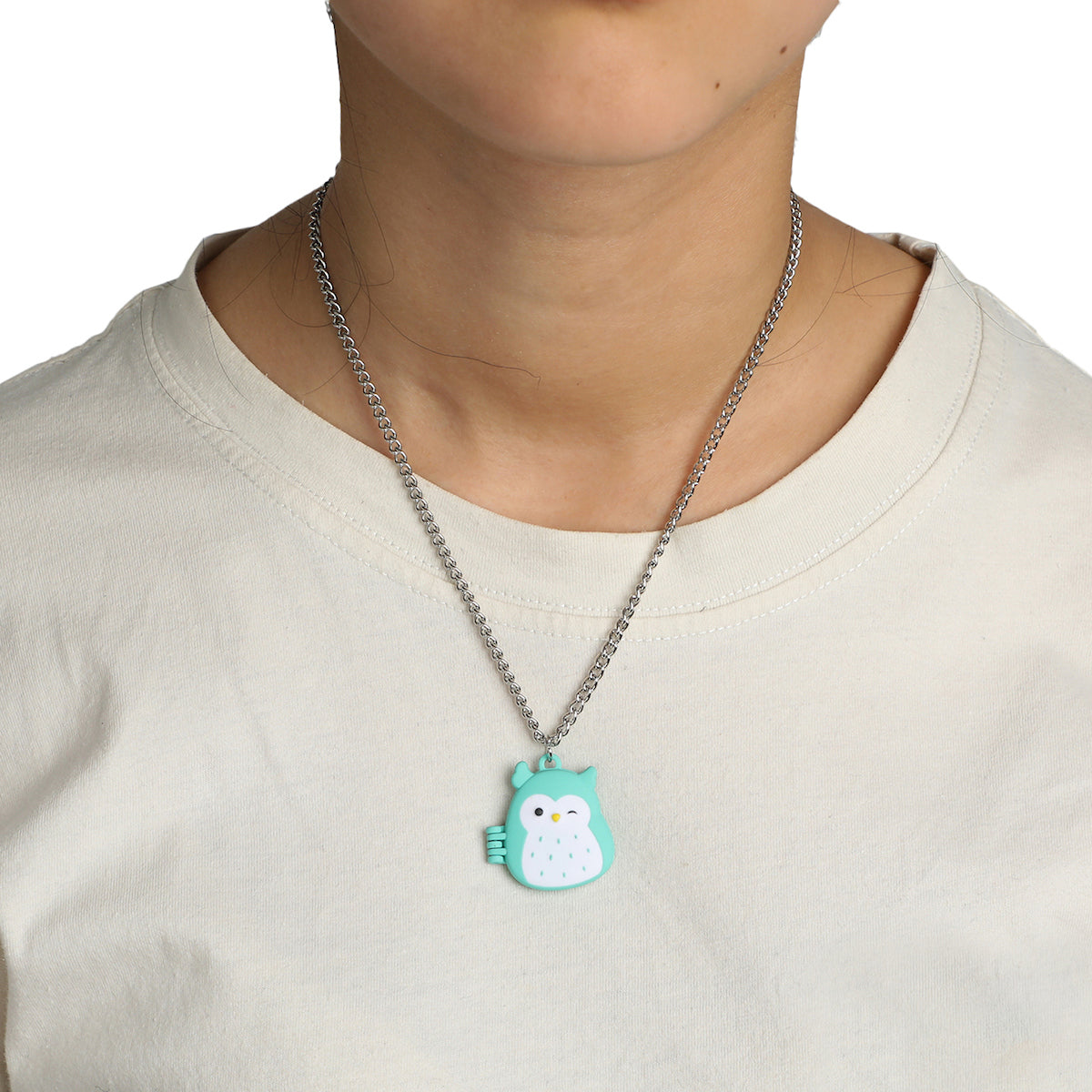 Winston Owl Mirror Picture Open Locket Squish Necklace