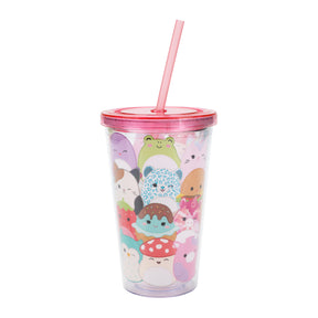 Squishmallows 16 Oz With Straw and Shaped Ice Cubes Acrylic