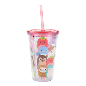 Squishmallows 16 Oz With Straw and Shaped Ice Cubes Acrylic