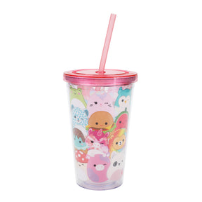 Squishmallows 16 Oz With Straw and Shaped Ice Cubes Acrylic