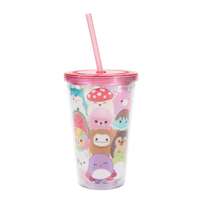 Squishmallows 16 Oz With Straw and Shaped Ice Cubes Acrylic