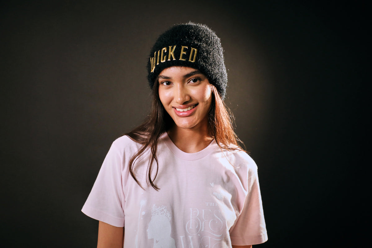 Wicked Soft Fuzzy Cuff Black Beanie