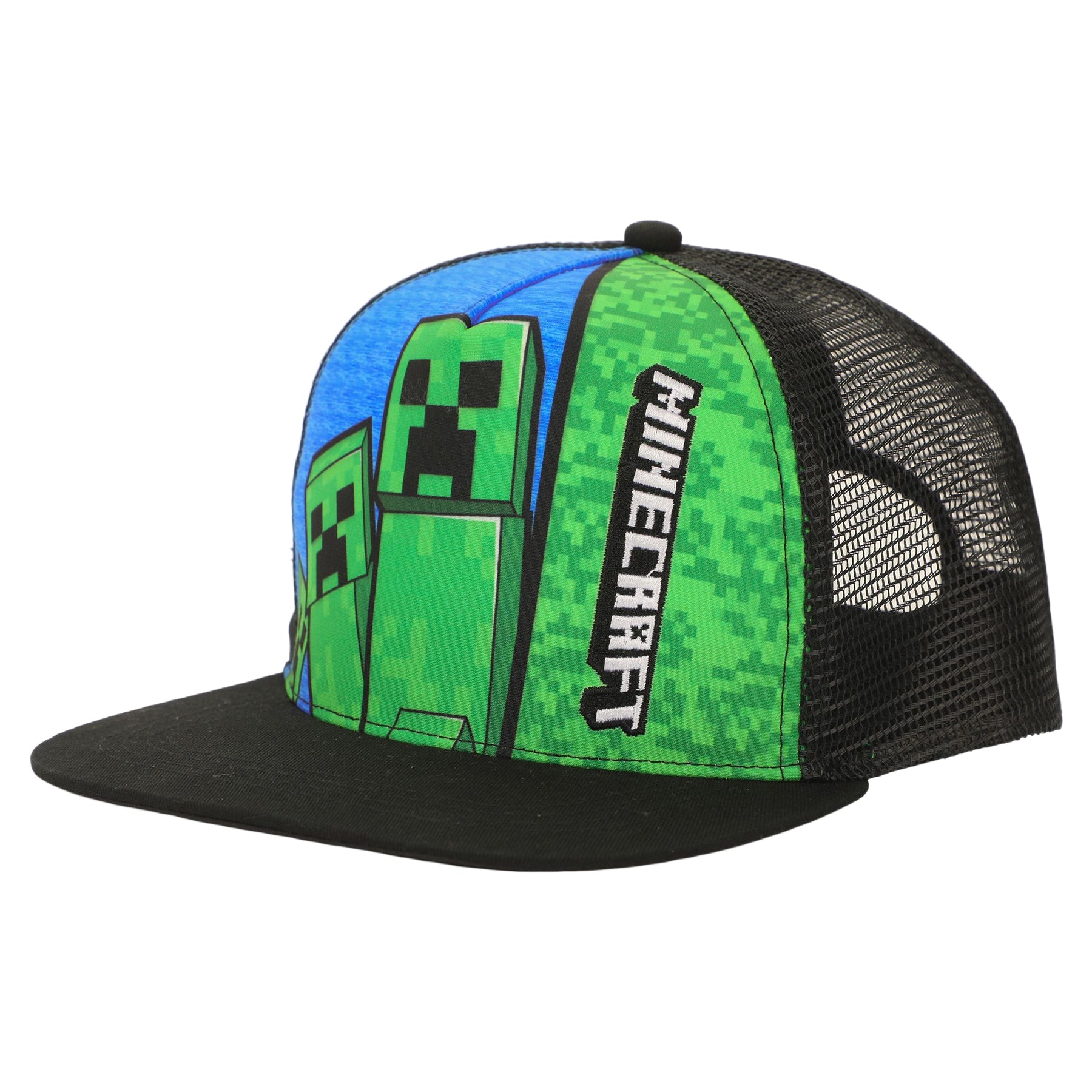 Minecraft Creeper Embroidered Youth Trucker