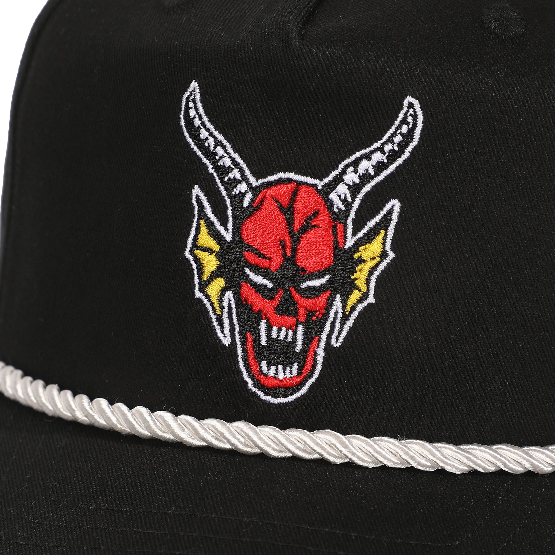 Stranger Things Hellfire Club Demon Head Black Retro Grandpa Snapback Hat
