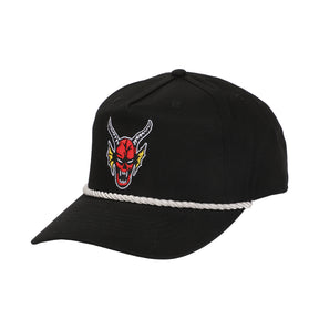 Stranger Things Hellfire Club Demon Head Black Retro Grandpa Snapback Hat