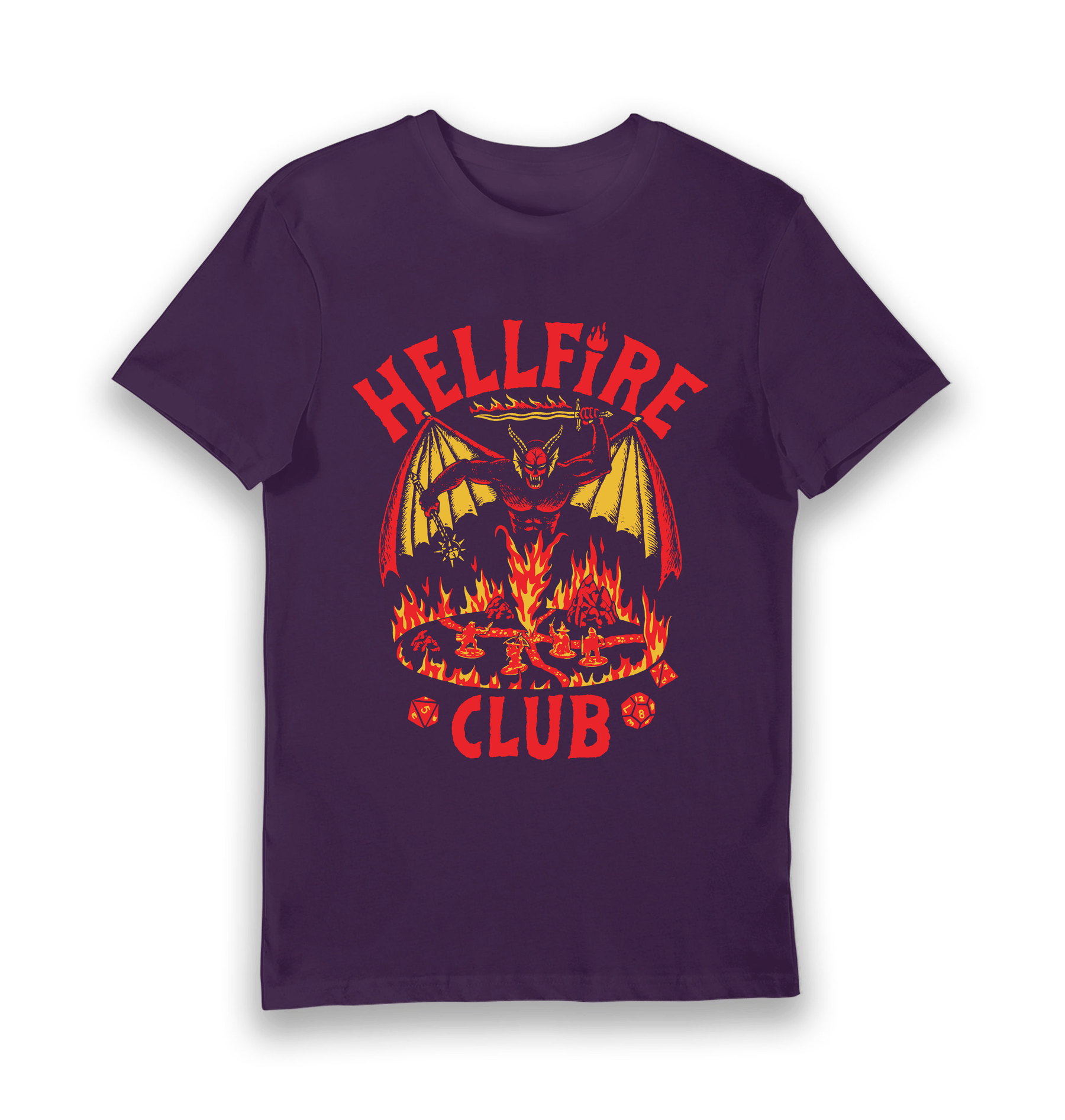 Purple Printed T-shirt Front