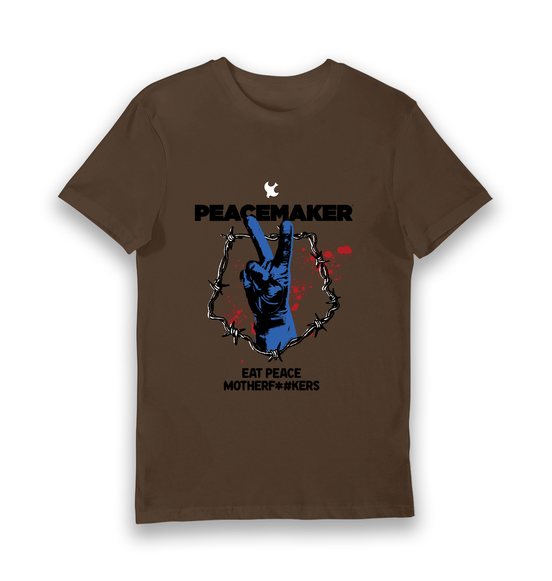 Brown Printed T-shirt Front
