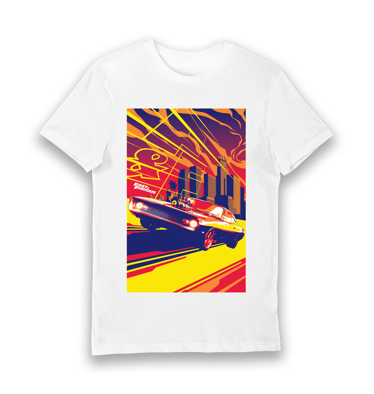 White Printed T-shirt Front