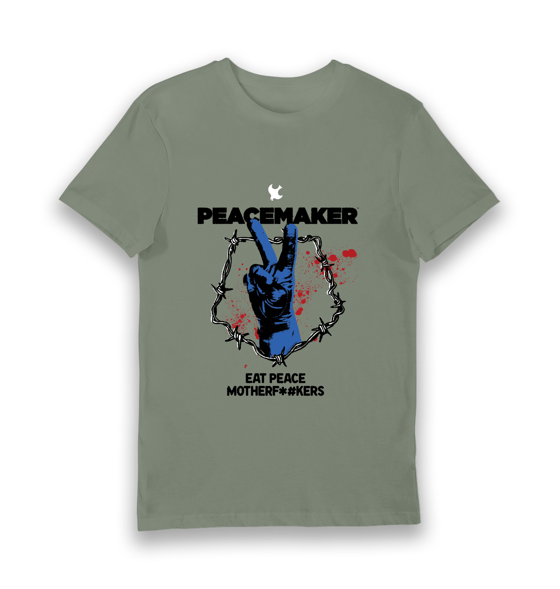 Khaki Printed T-shirt Front