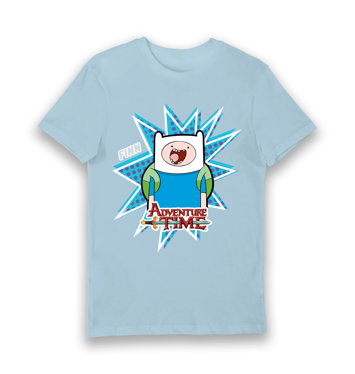 Light Blue Printed T-shirt Front