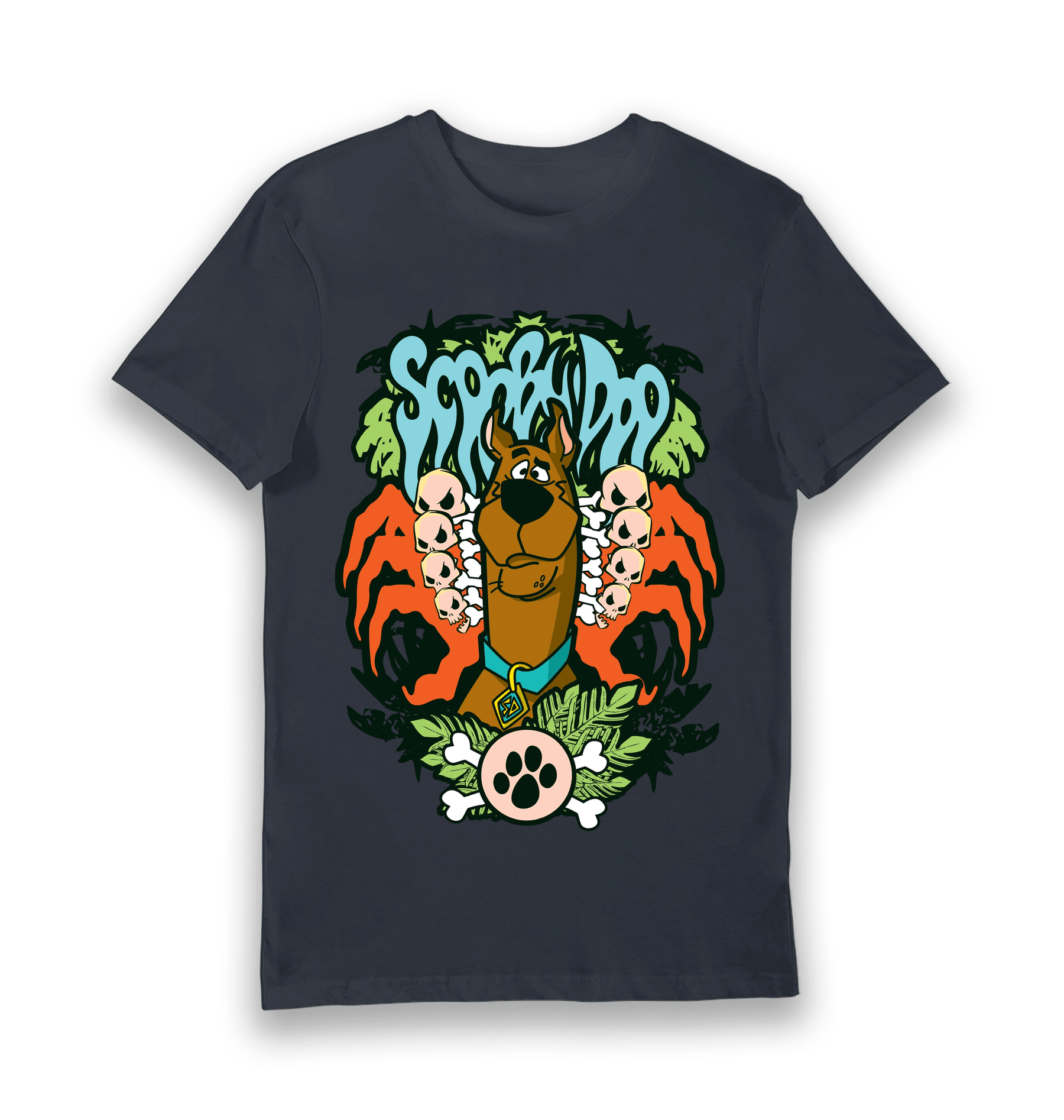 Navy Printed T-shirt Front