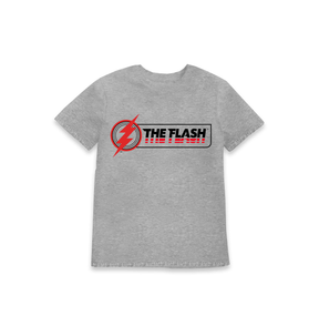 Grey Marl Printed Kids T-Shirt Front