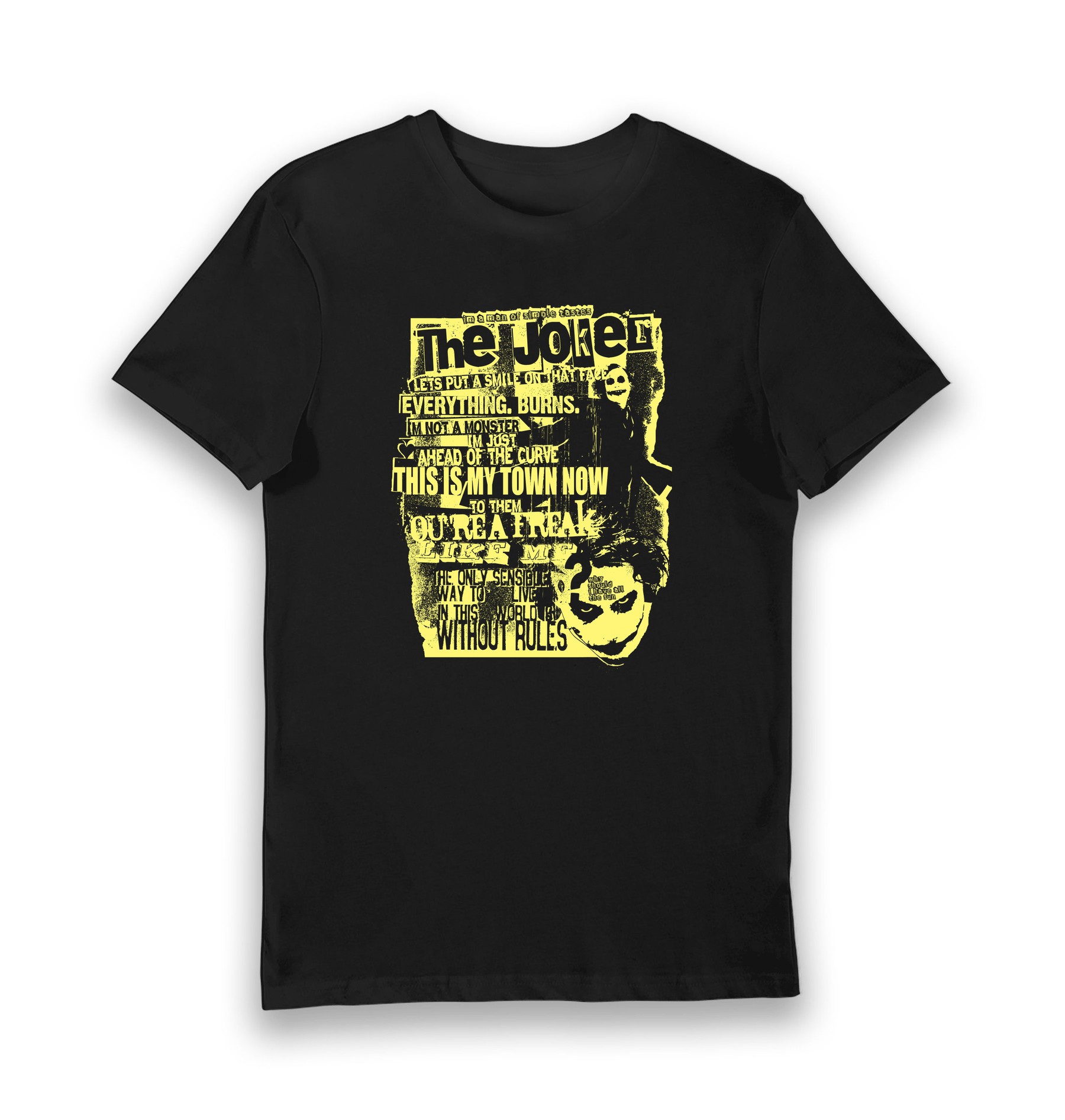 Black Printed T-shirt Front