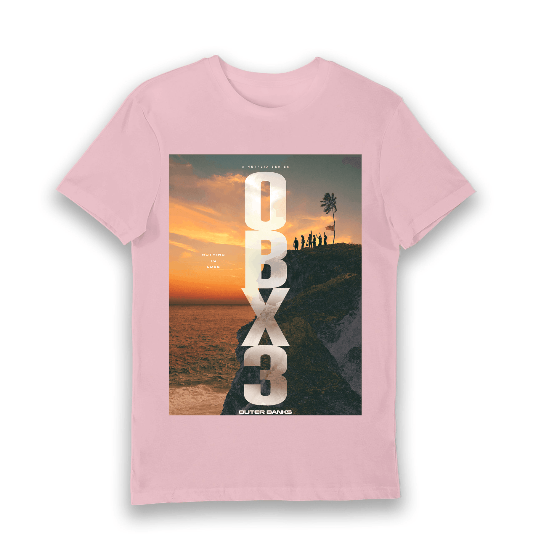 Pink Printed T-shirt Front