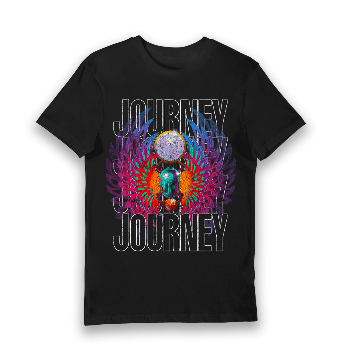 Black Printed T-shirt Front