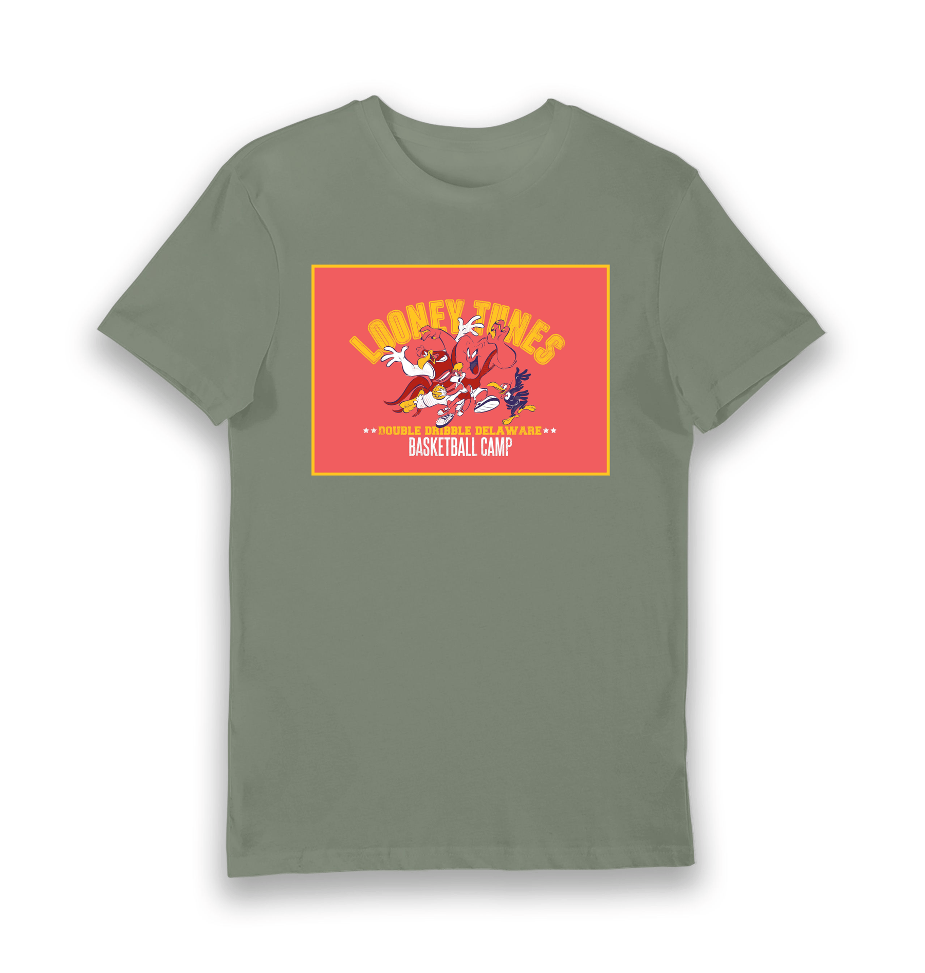 Khaki Printed T-shirt Front