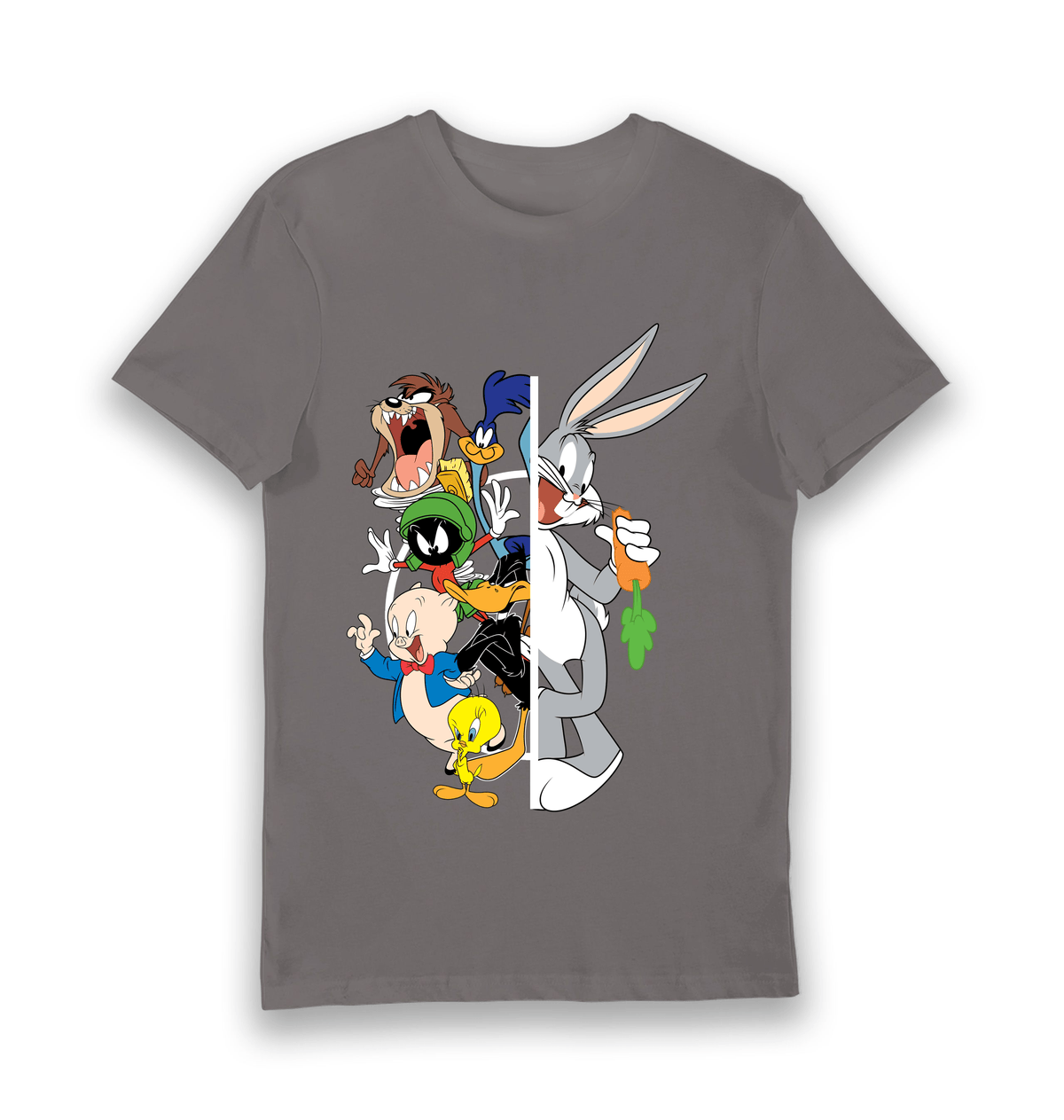 Charcoal Printed T-shirt Front