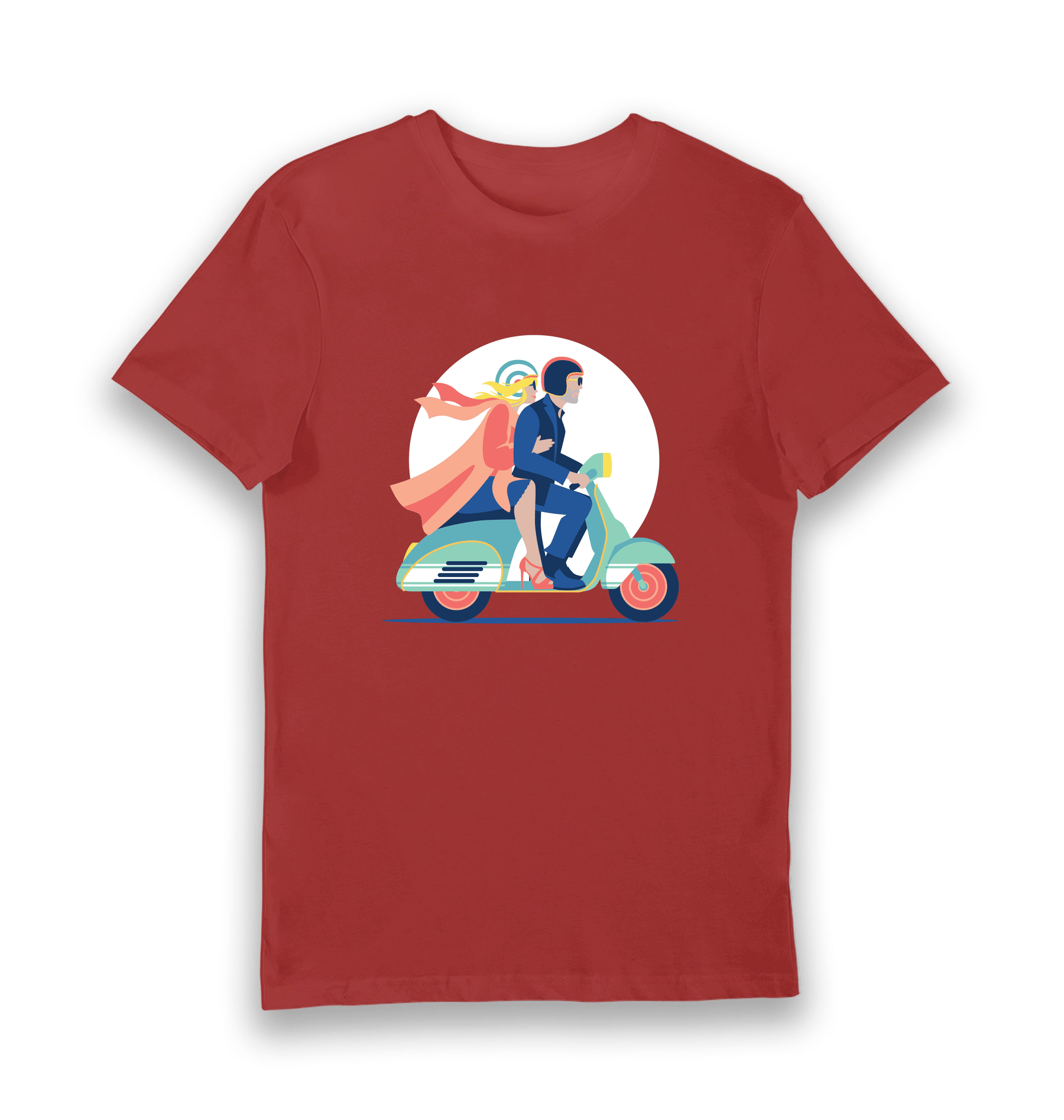 Red Printed T-shirt Front
