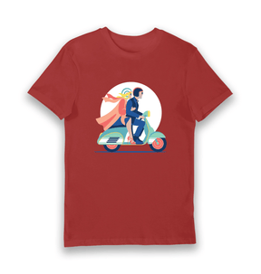 Red Printed T-shirt Front