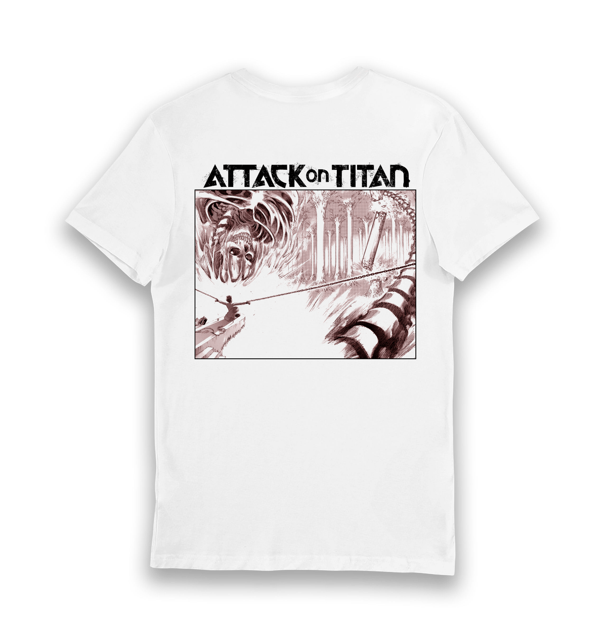 White Printed T-shirt Back