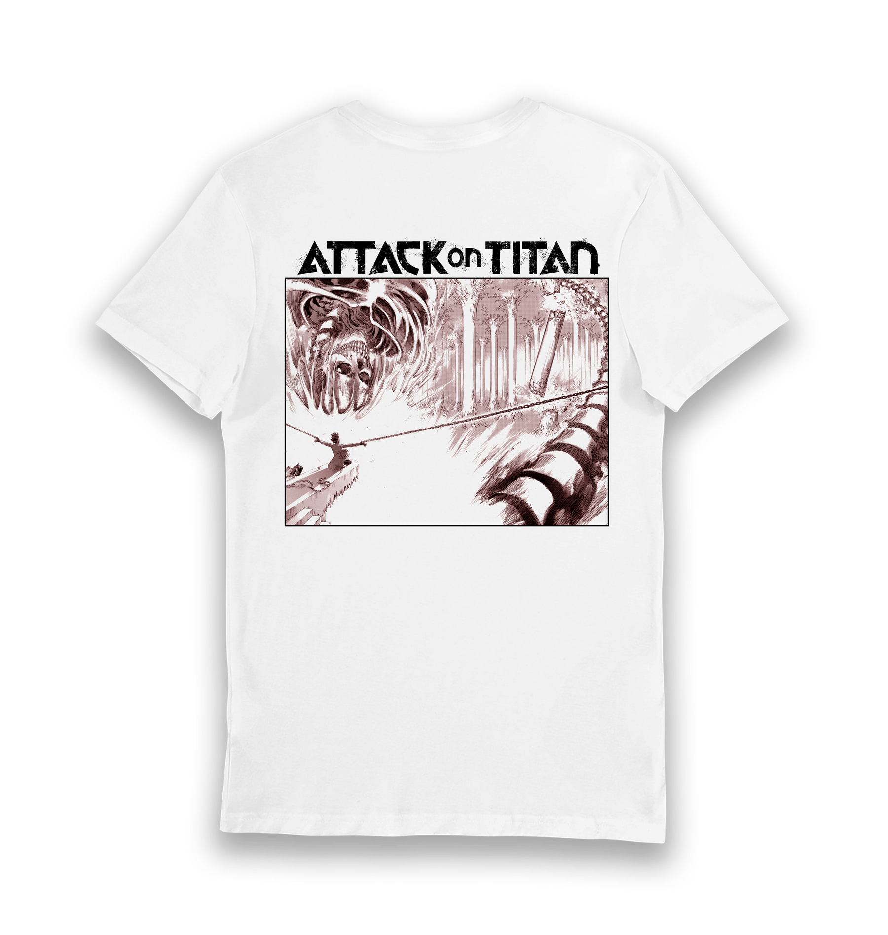 White Printed T-shirt Back
