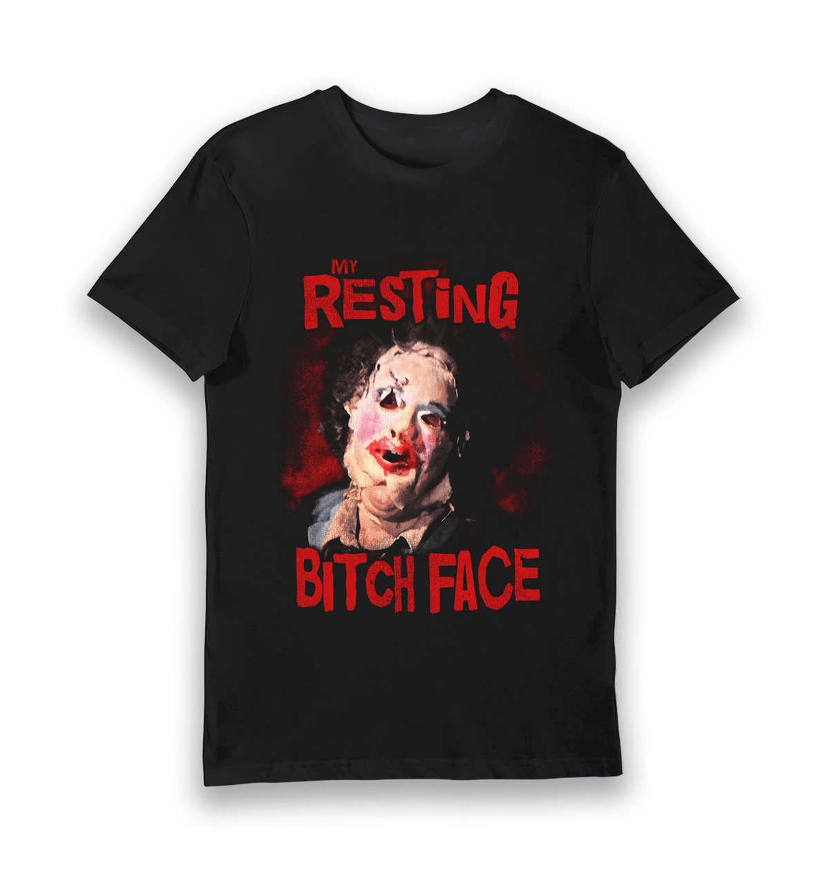 Black Printed T-shirt Front