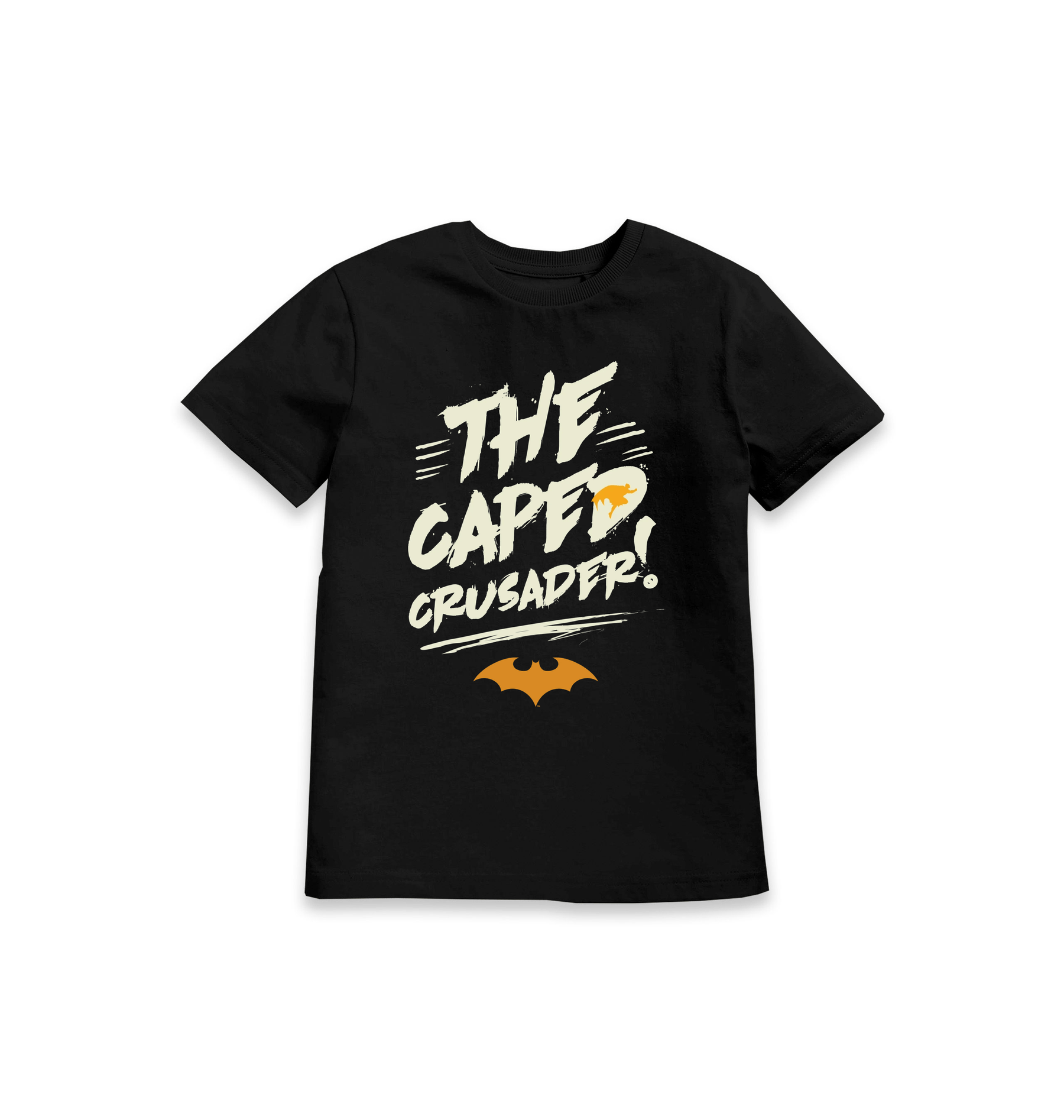 Black Printed Kids T-Shirt Front