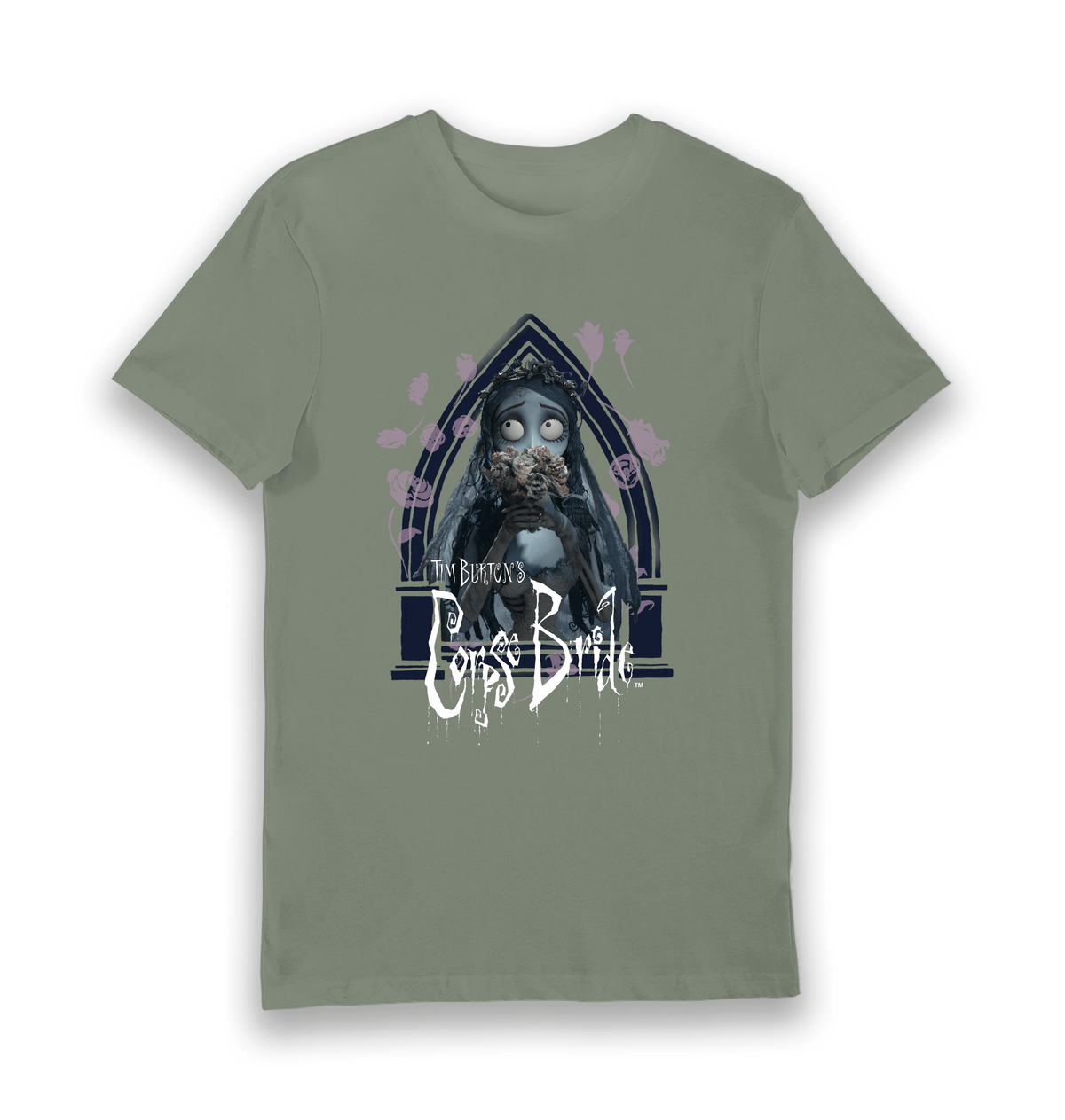 Khaki Printed T-shirt Front