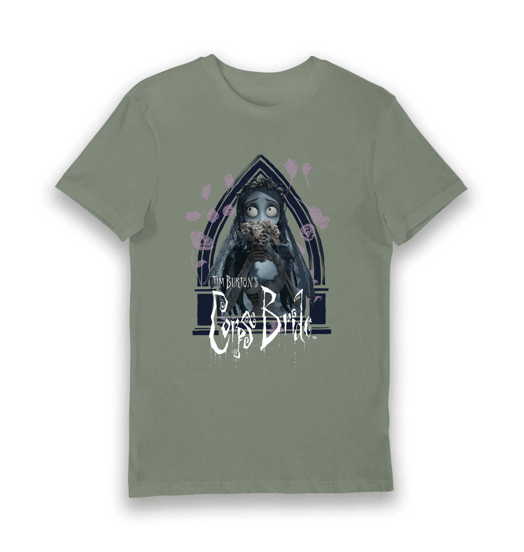 Khaki Printed T-shirt Front