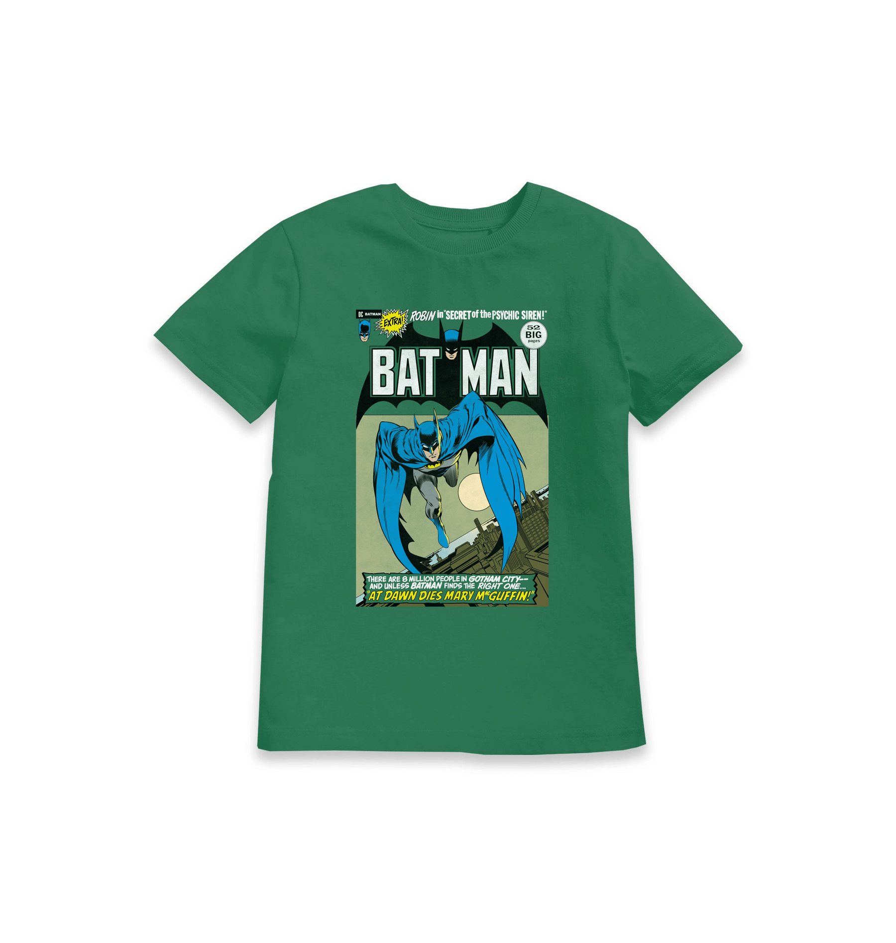 Green Printed Kids T-Shirt Front