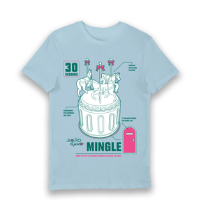 Light Blue Printed T-shirt Front