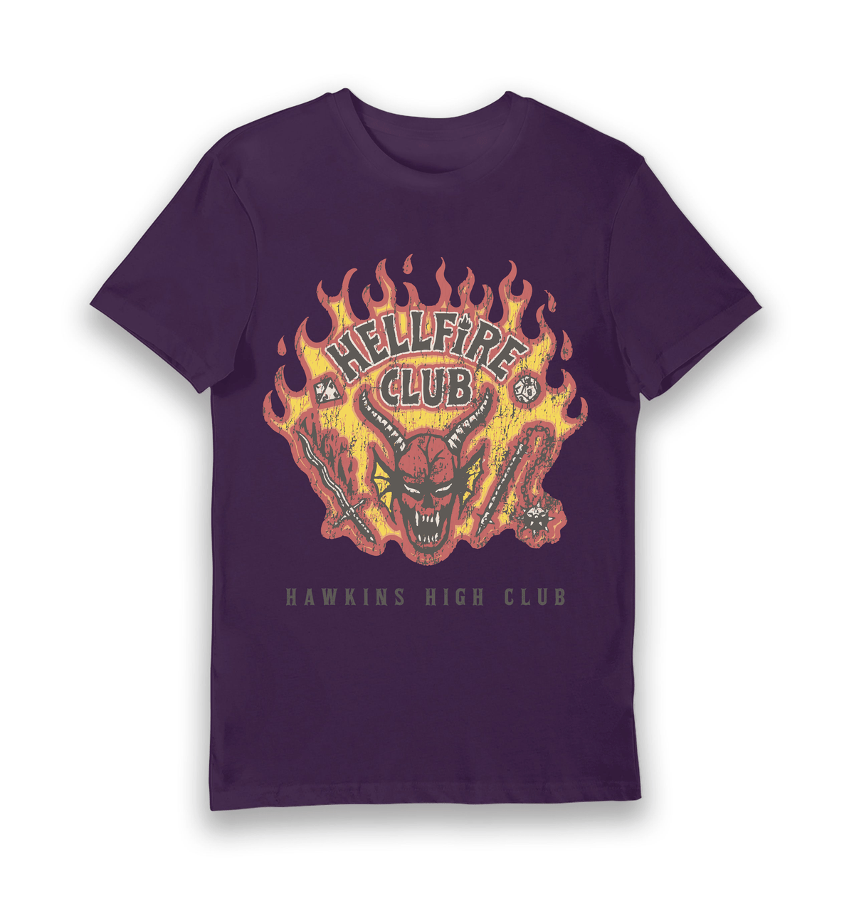 Purple Printed T-shirt Front