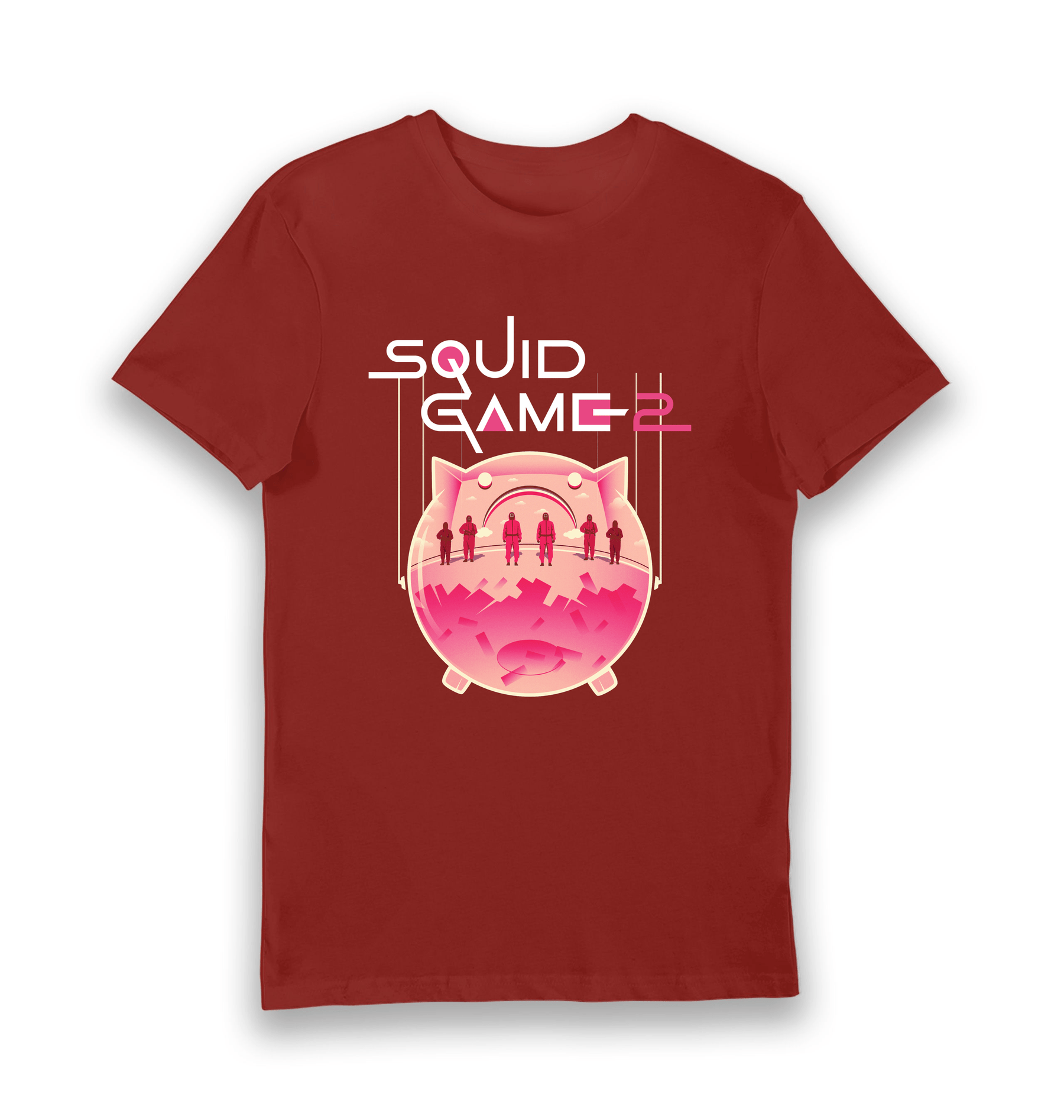 Brick Red Printed T-shirt Front