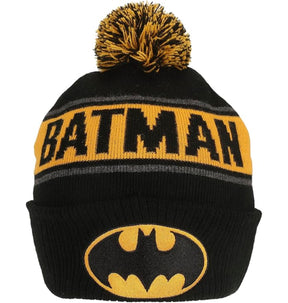 Black & Yellow Beanie Front