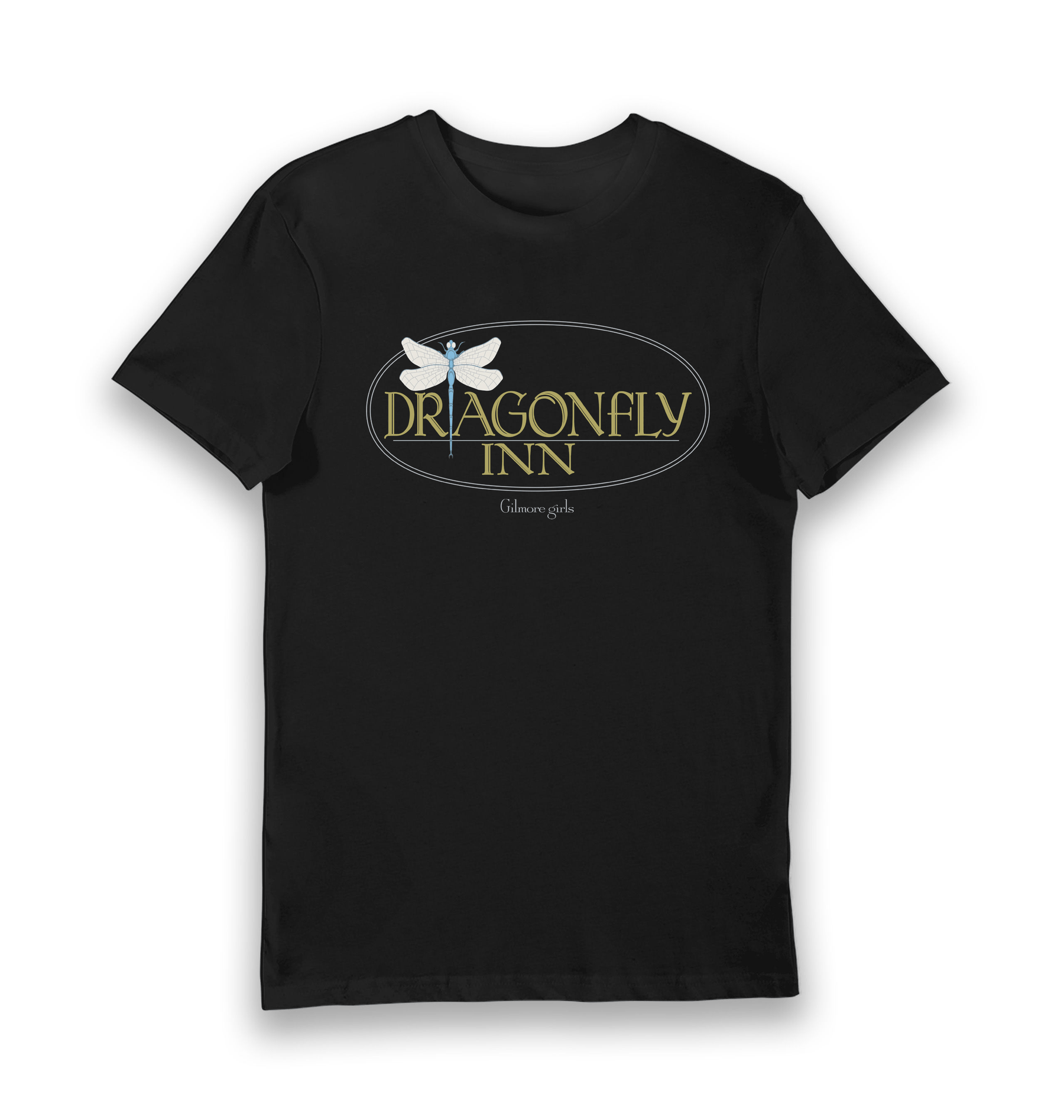 Black Printed T-shirt Front