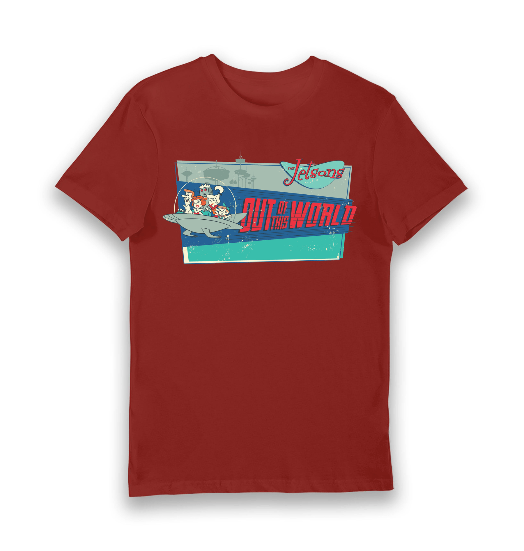 Brick Red Printed T-shirt Front