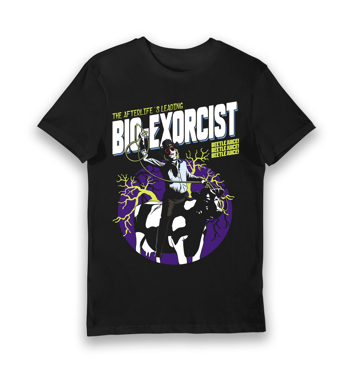 Black Printed T-shirt Front