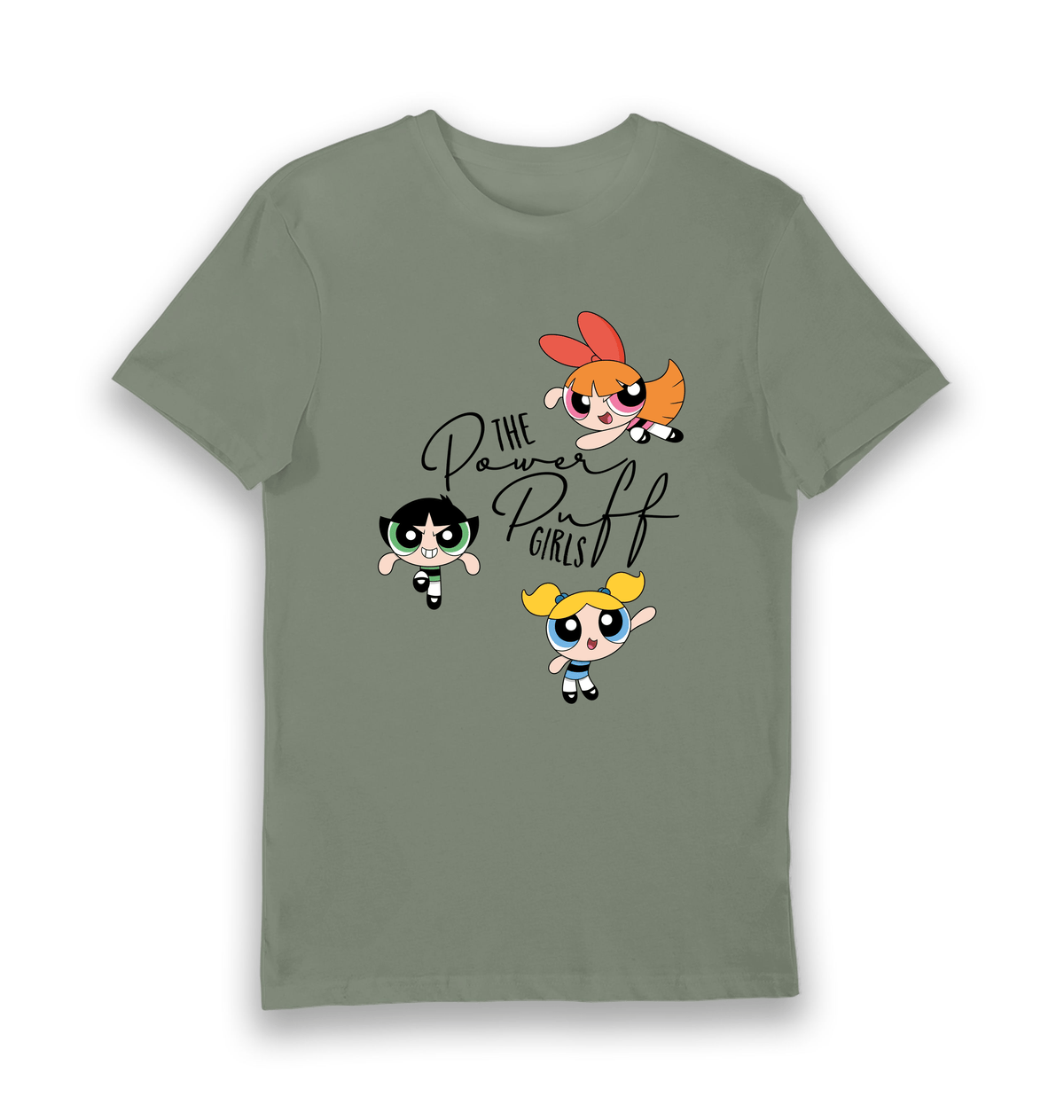 Khaki Printed T-shirt Front