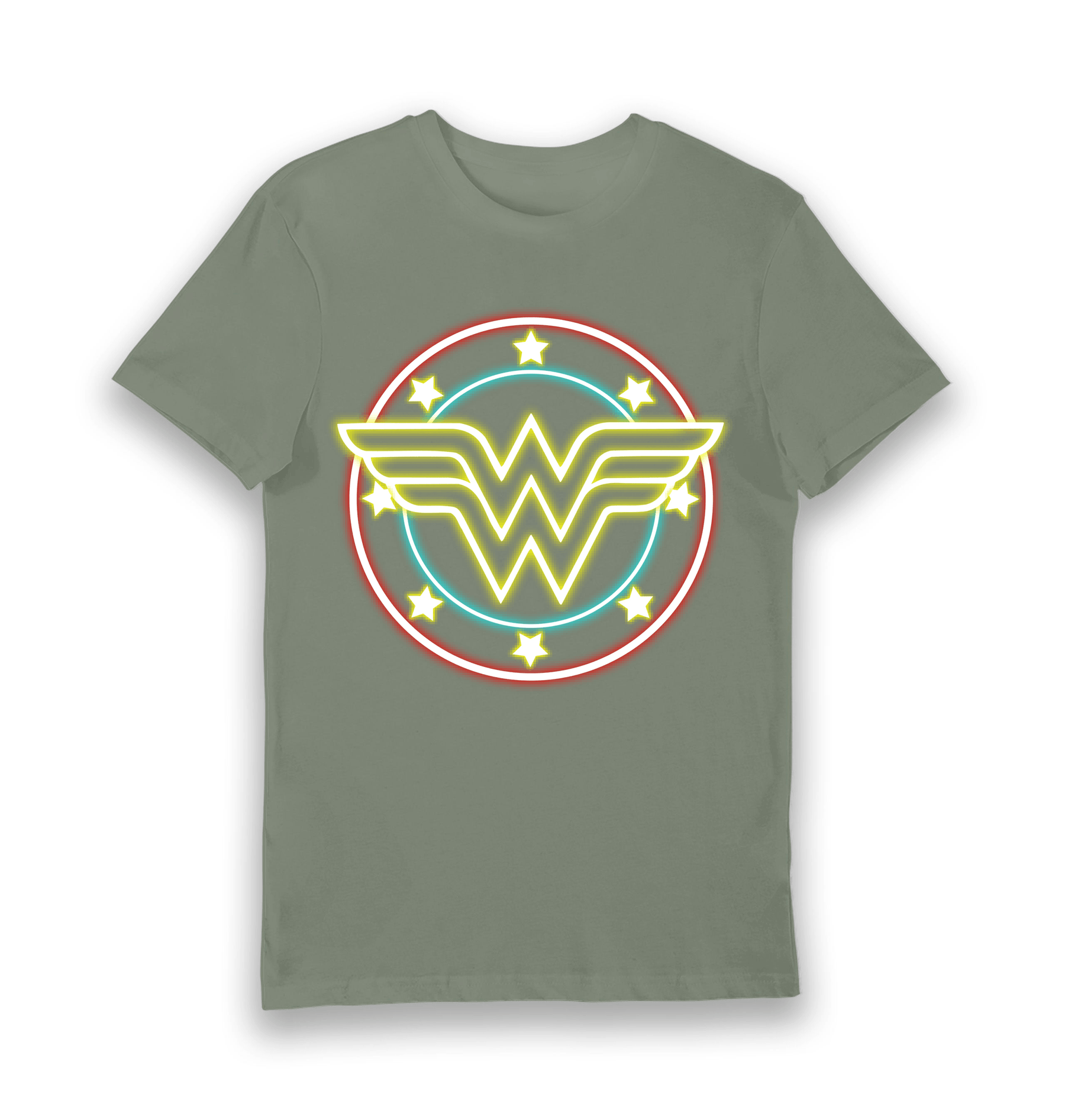 Khaki Printed T-shirt Front