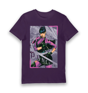 Purple Printed T-shirt Front