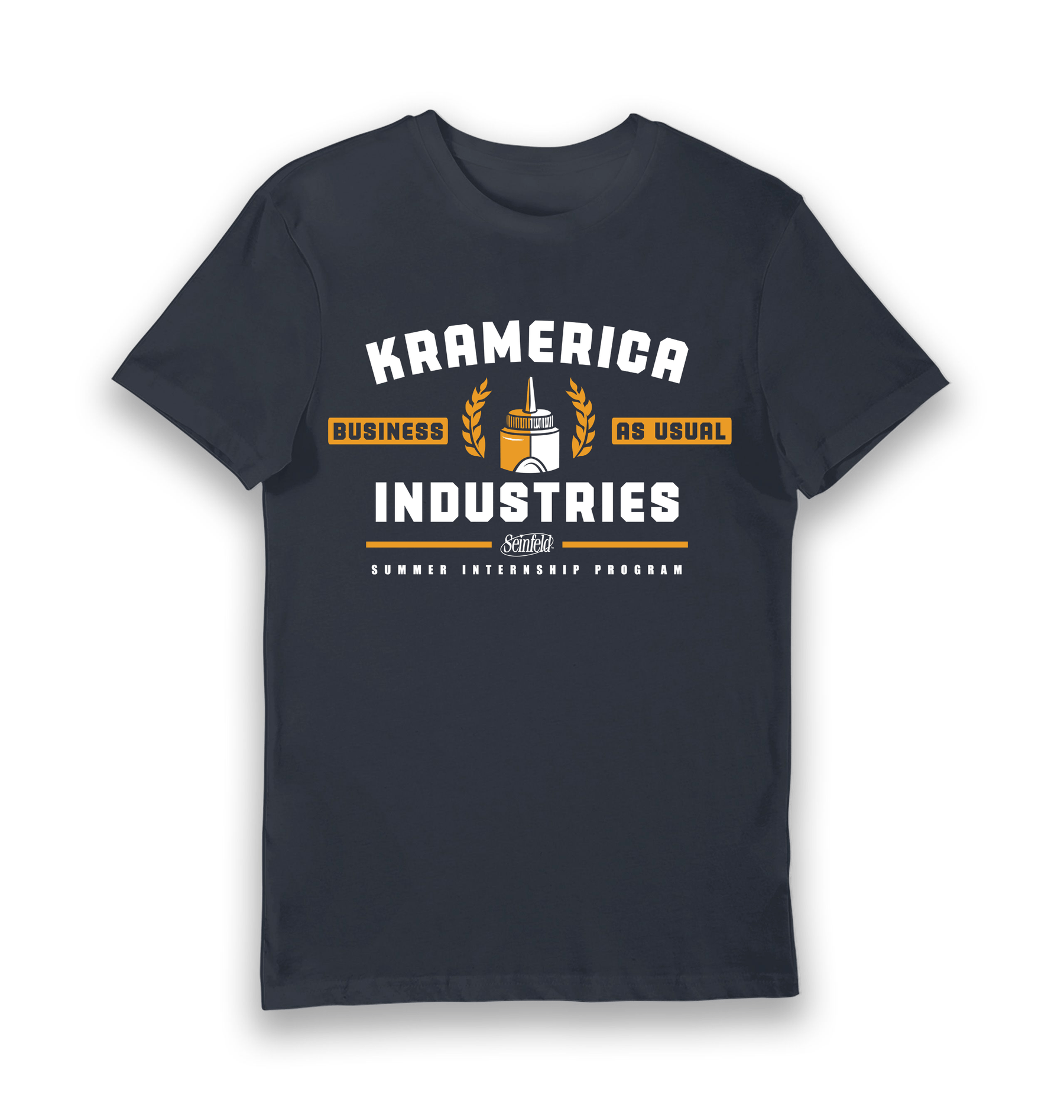 Navy Printed T-shirt Front