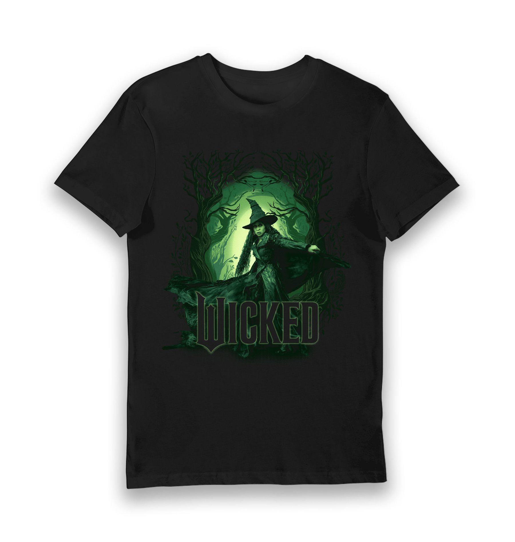 Black Printed T-shirt Front