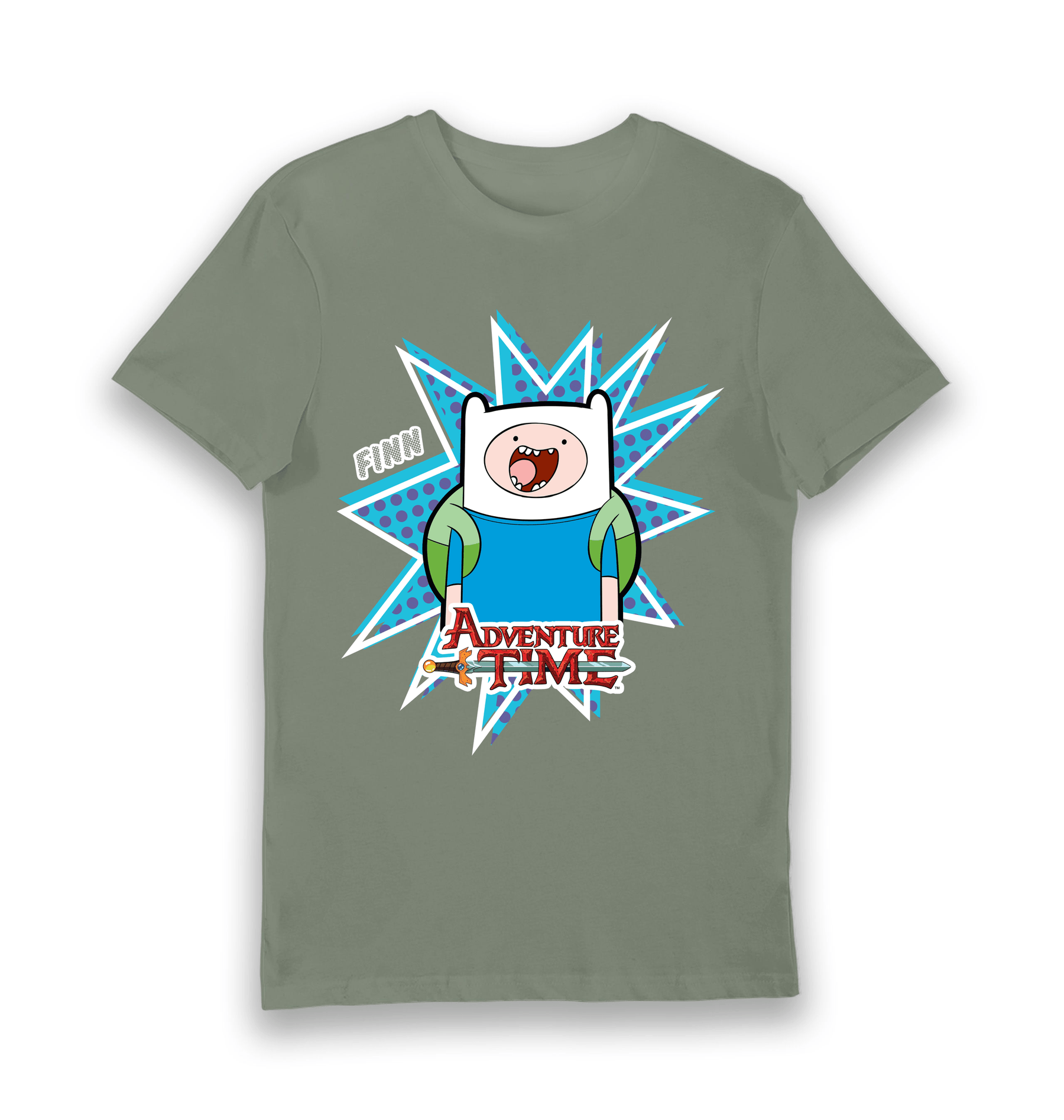 Khaki Printed T-shirt Front