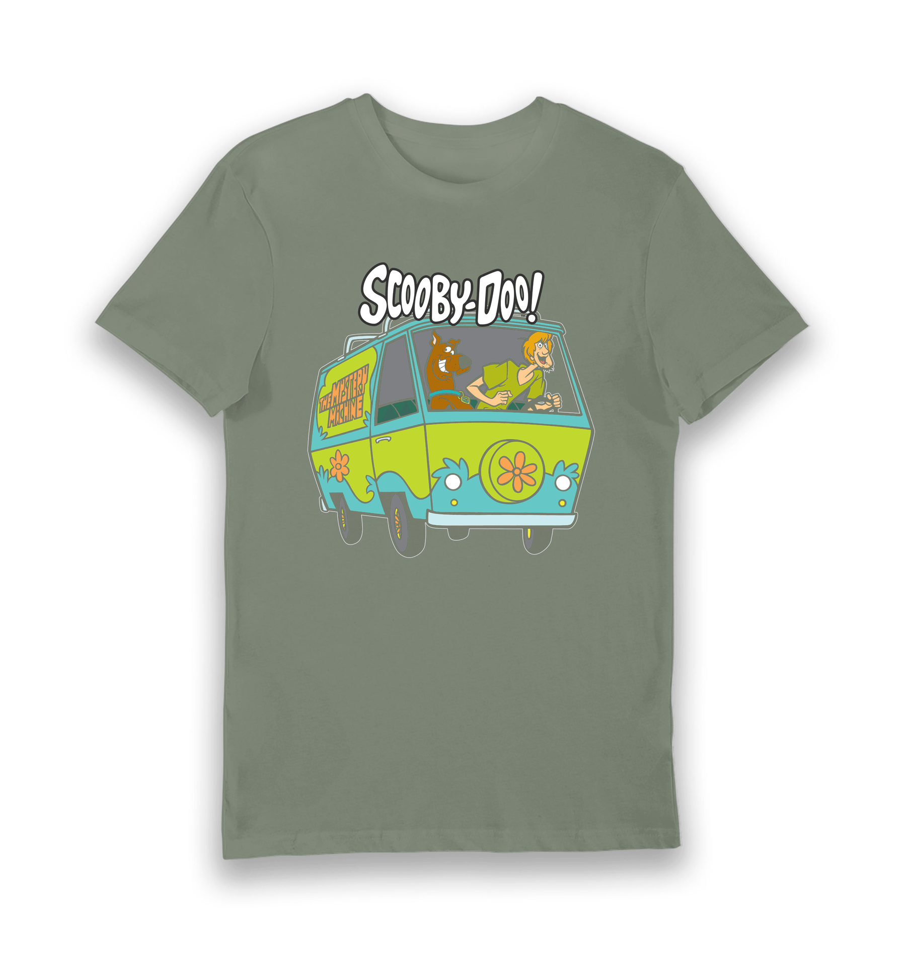 Khaki Printed T-shirt Front