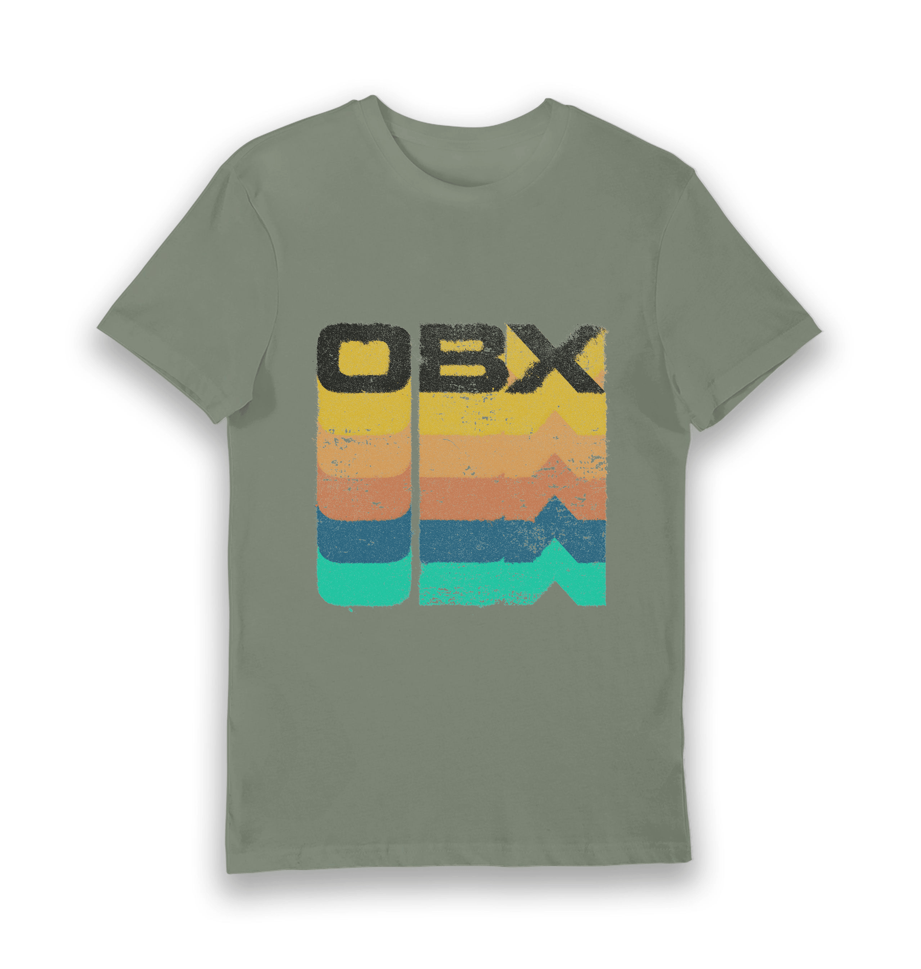 Khaki Printed T-shirt Front