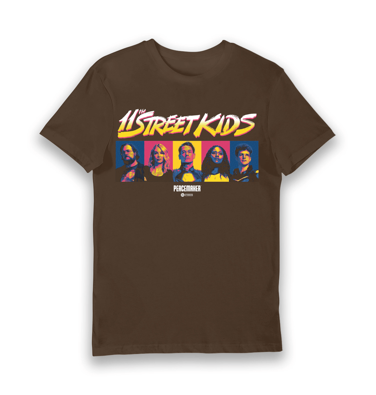Brown Printed T-shirt Front